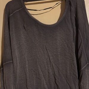Women's Charcoal Long Sleeve Top